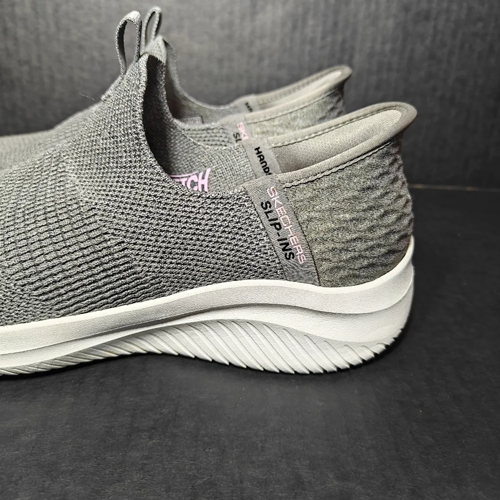 Skechers Ultra Flex 3.0 Smooth Step Hands Free Slip-ins Grey Sneakers Women 8.5 - Picture 4 of 8